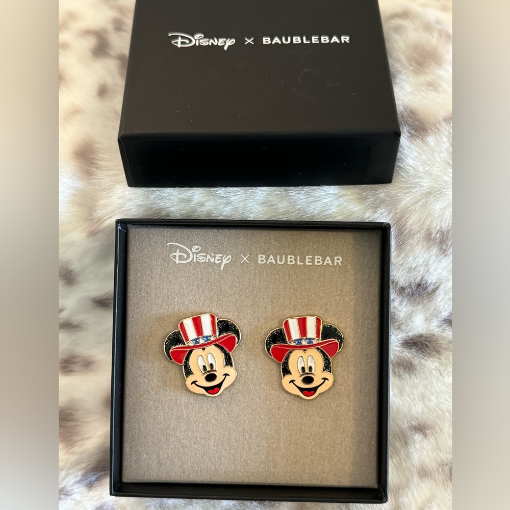 Disney x Baublebar Mickey Mouse America Earrings - Picture 2 of 4